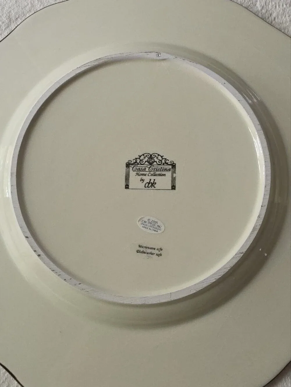 Casa Cristina Home Collection By Cbk Vintage Dinner Plate